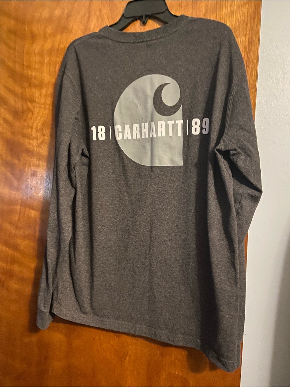 Carhartt Long Sleeve Logo Tee - Charcoal